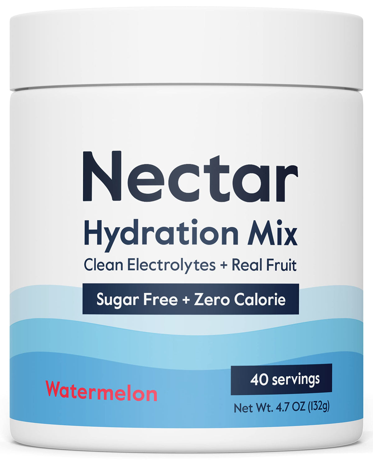 Nectar Sugar Free Electrolytes Watermelon tub front for quick hydration on the go
