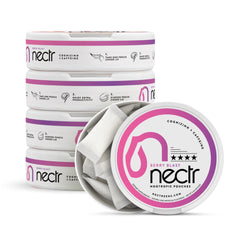 Nectr Berry Blast pack front view showing sugar-free energy option