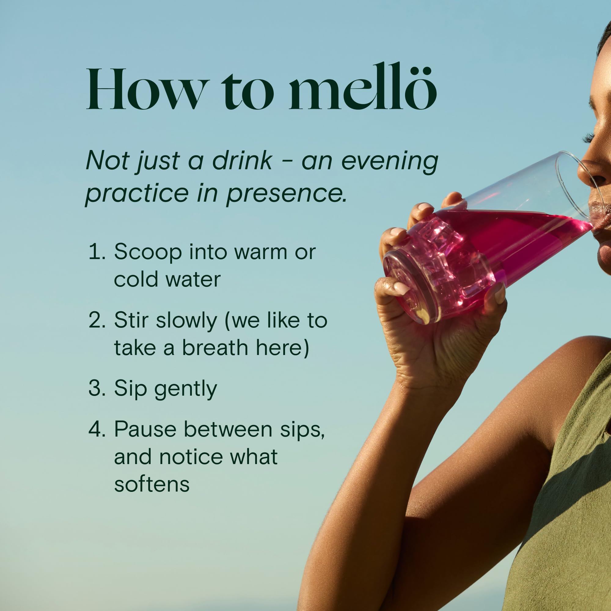 Eco-friendly mellö packaging for daily magnesium rituals.