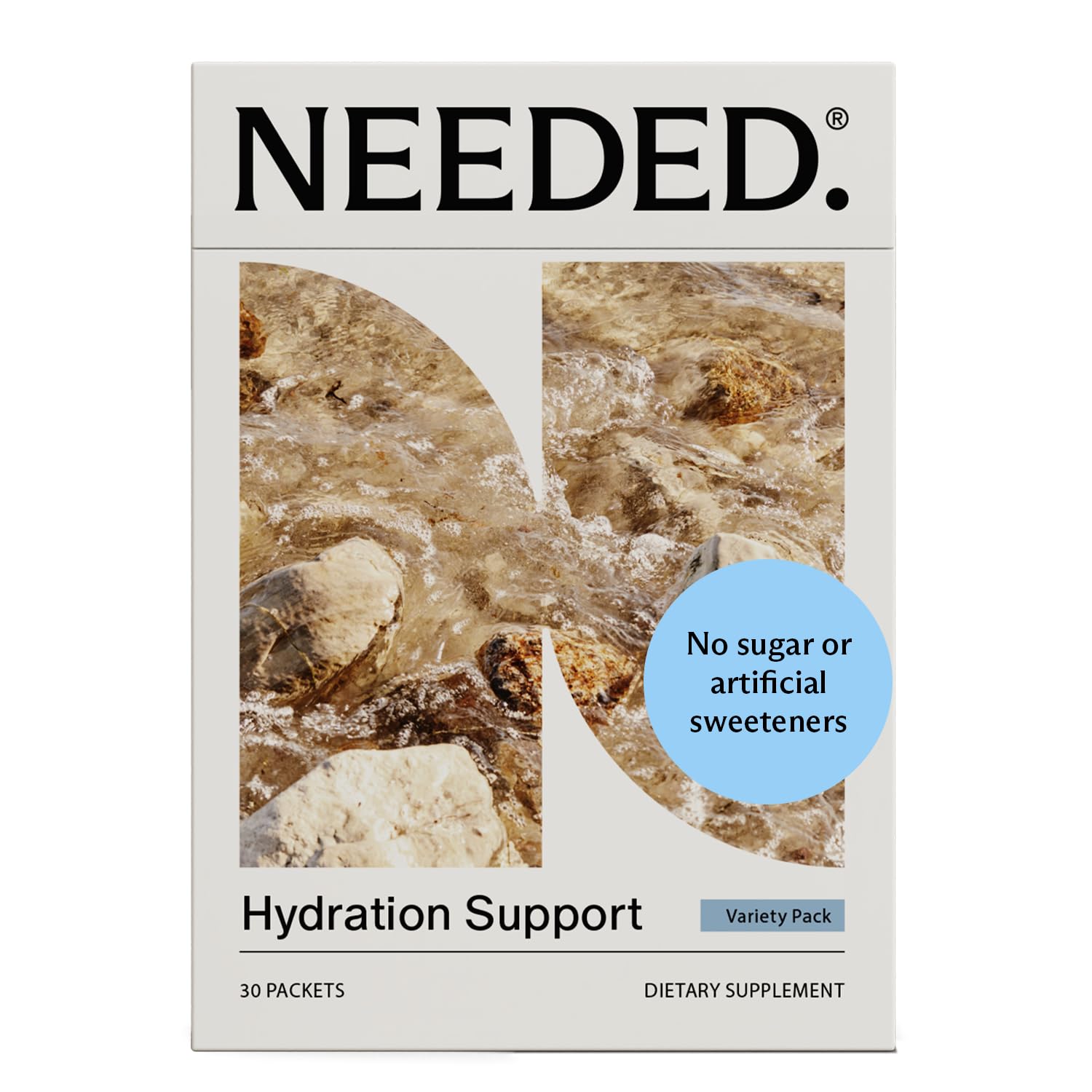 Needed Hydration Packets variety on table with real fruit flavor for daily use