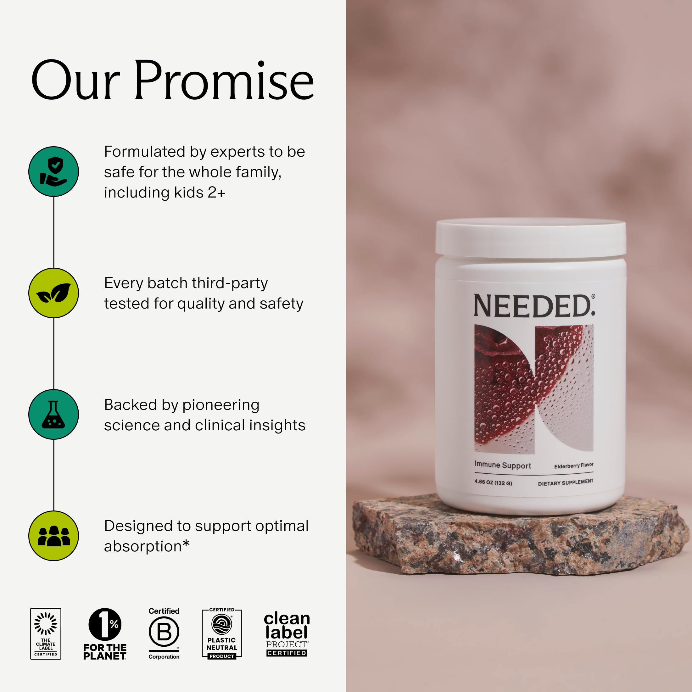 Needed Immune Support family-pack box on kitchen counter signals ample supply