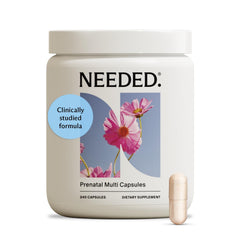 Needed prenatal multivitamin bottle front showcases trusted pregnancy support and postpartum wellness possibilities.