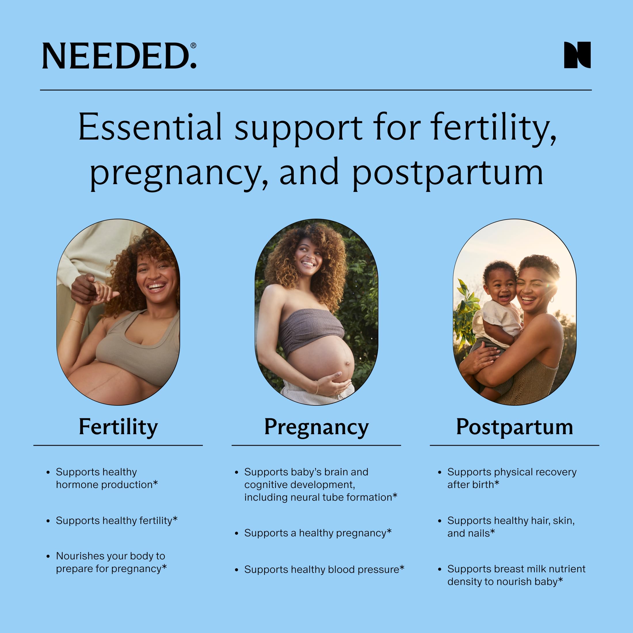 Needed Prenatal citrus scent insert offers a pleasant daily ritual.