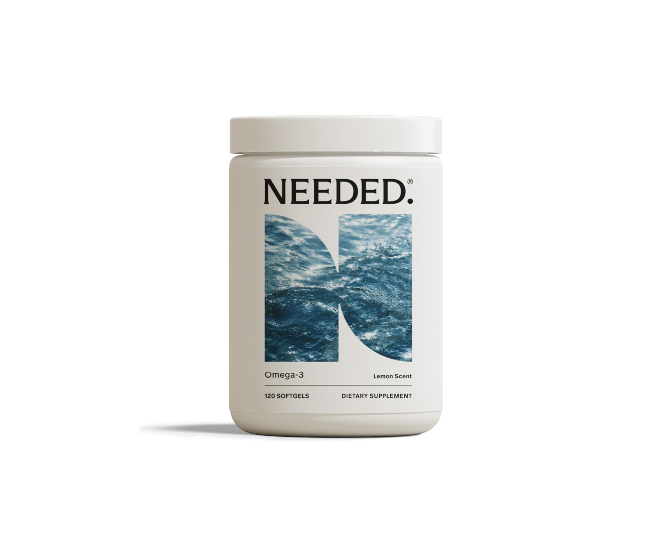 Needed Prenatal Omega-3 bottle with lemon zest aroma supports a refreshing daily routine