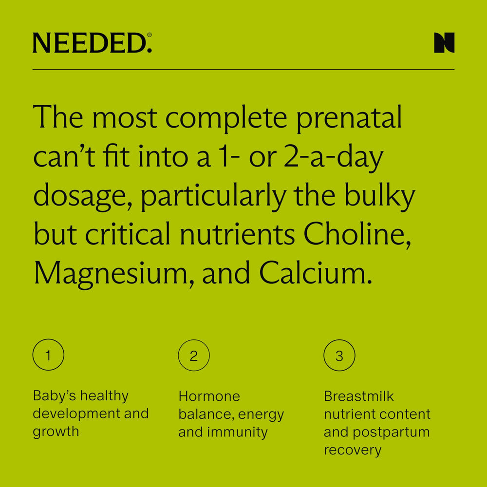 Needed Prenatal US facility badge implies certified production standards.
