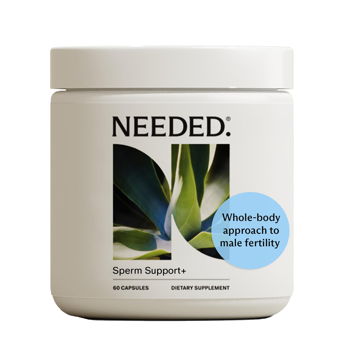 Needed Sperm Support bottle pour shows convenient daily supplementation for men.