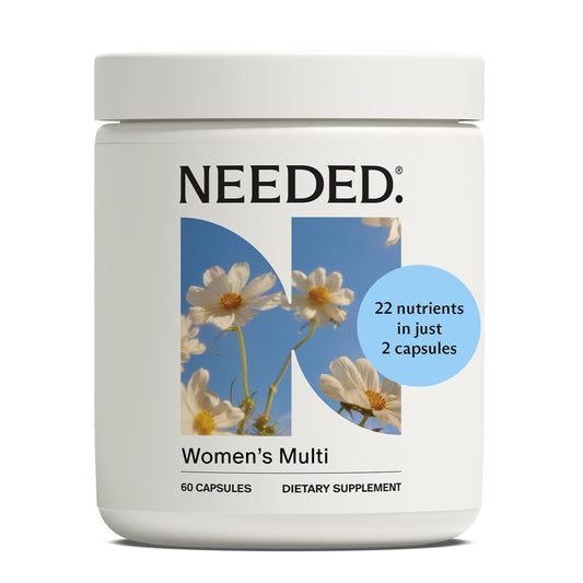 Needed Women’s Multivitamin bottle label for daily wellness