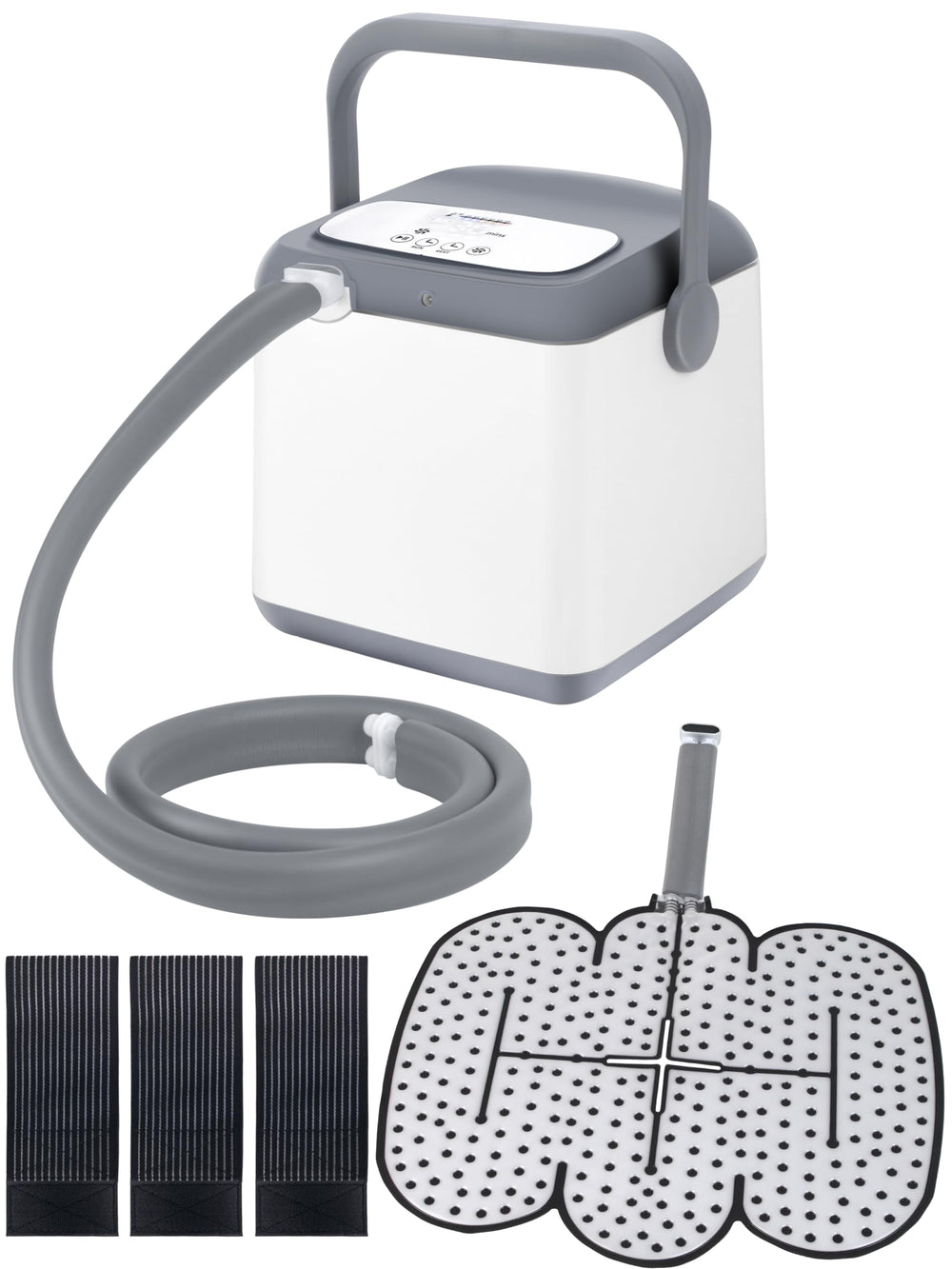 NEHOO cold therapy machine with extra-large knee pad for broad relief.