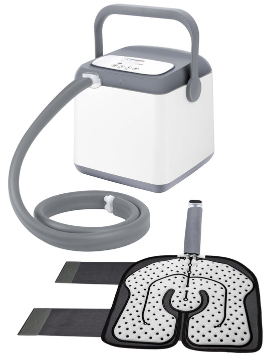 NEHOO cold therapy machine with insulated wrap for extended chill and less condensation.
