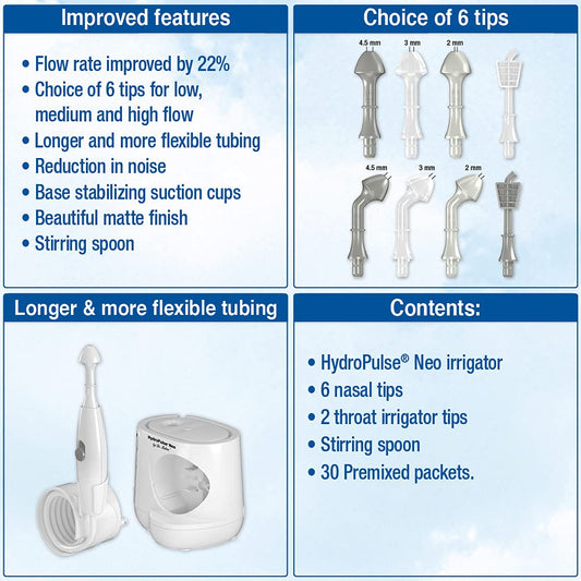 NeilMed HydroPulse Neo sinus tips array for adjustable flow levels