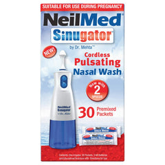 NeilMed Sinugator batteries included enable portable irrigation anywhere.
