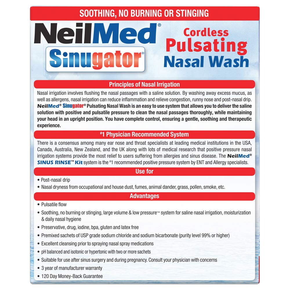 NeilMed Sinugator premixed packets provide convenient, ready-to-use saline solution.