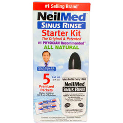 NeilMed Sinus Rinse saline packets ready for gentle nasal cleansing