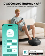 Nekteck 360-wrap massage delivering full-coverage relaxation for feet.