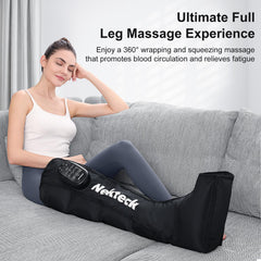 Nekteck cordless leg massager lower calf chamber provides soothing compression for fatigue