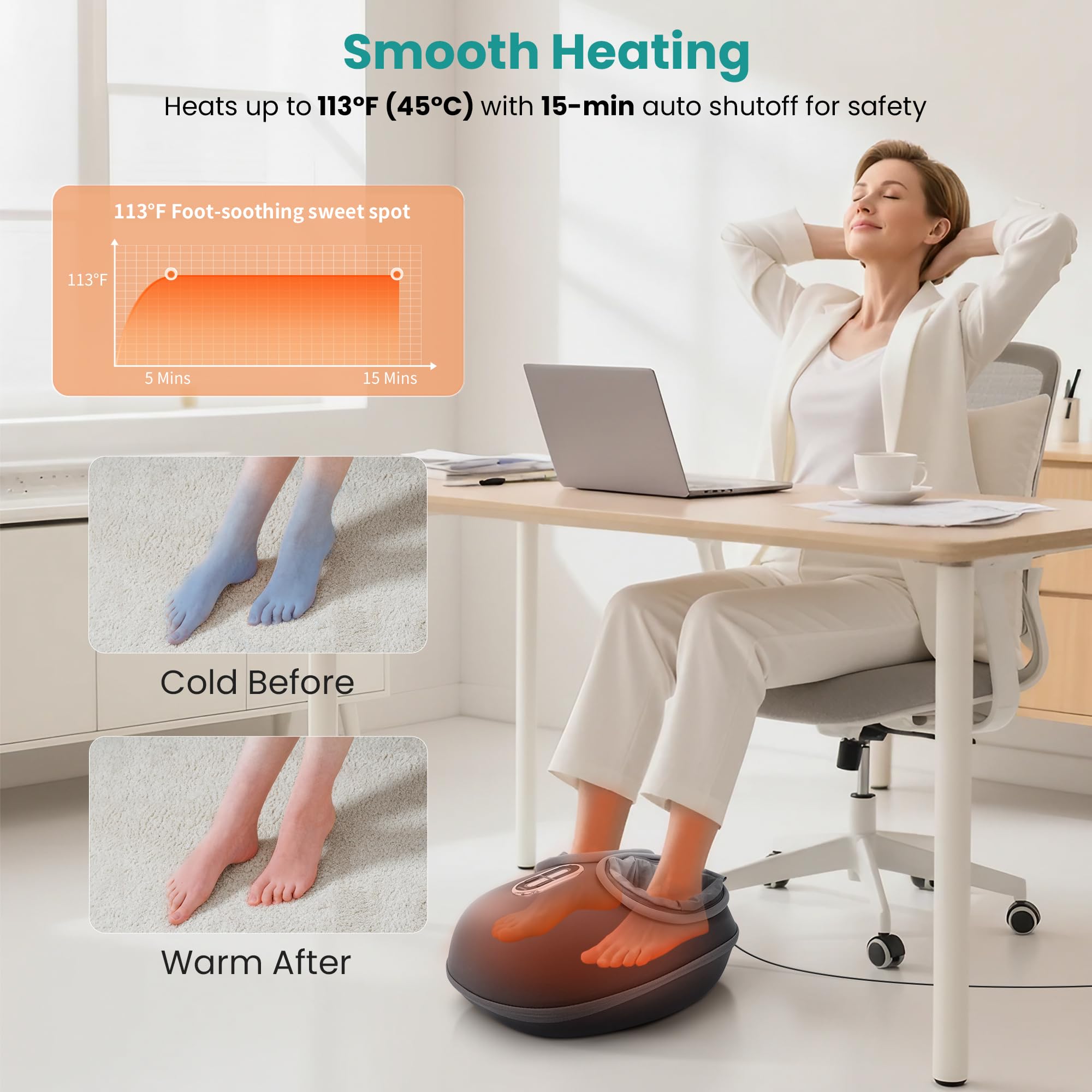 Nekteck deep-kneading nodes target sole pressure for relief