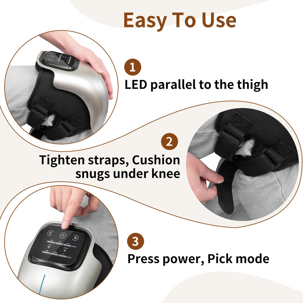Nekteck knee massager with LED touchscreen for easy control