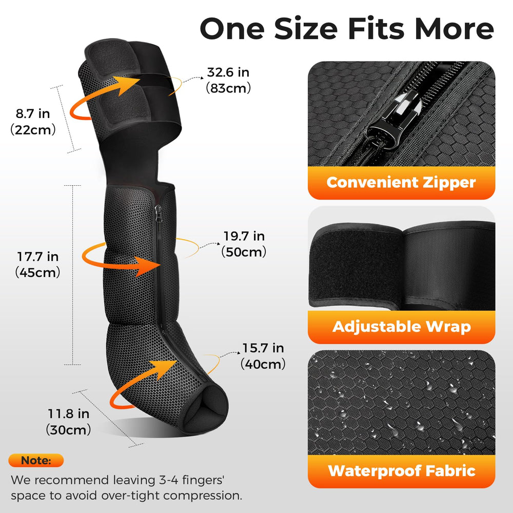 Air chambers close-up demonstrating sequential inflation for natural leg relief.