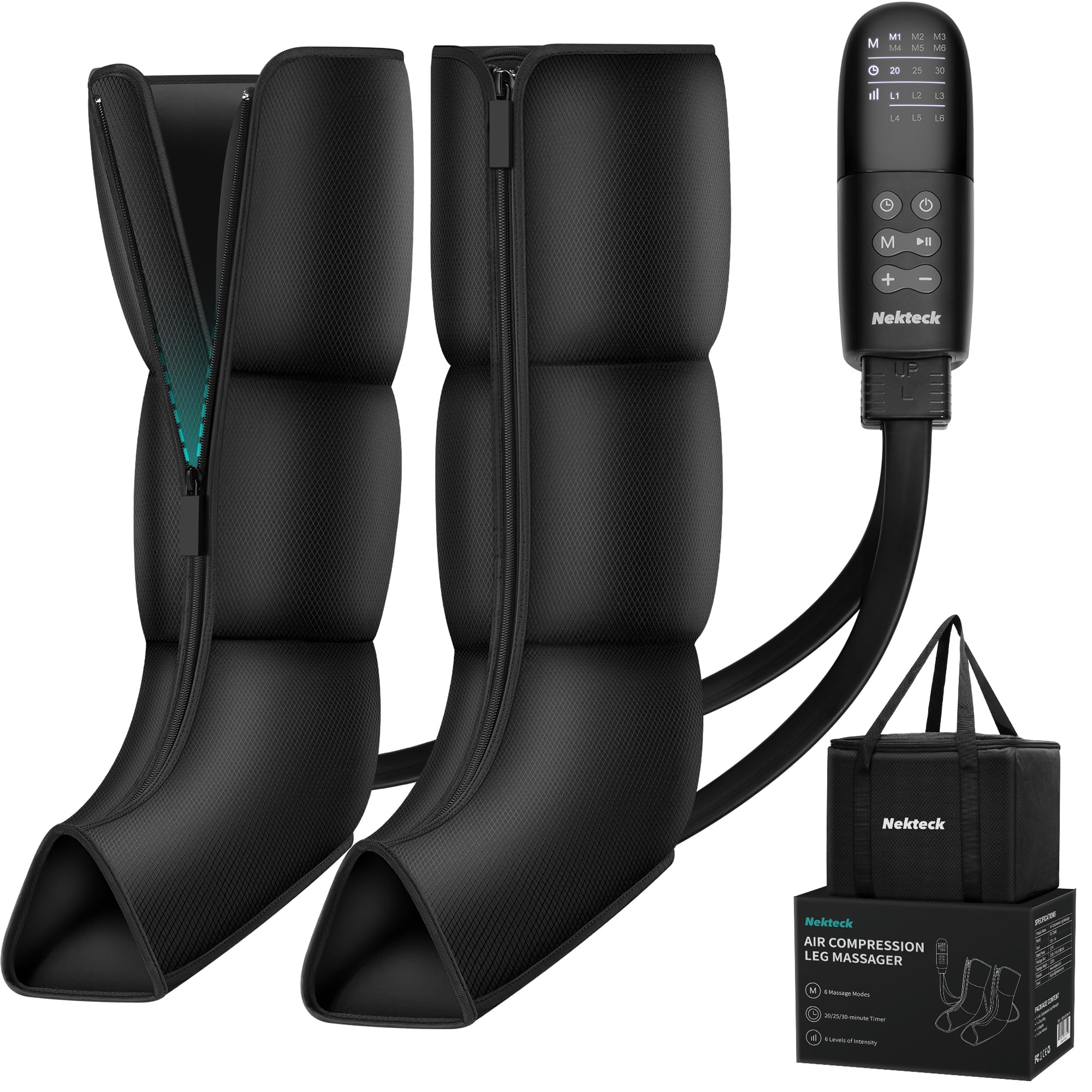 Nekteck leg massager with 360° air compression from toes to calves for better circulation