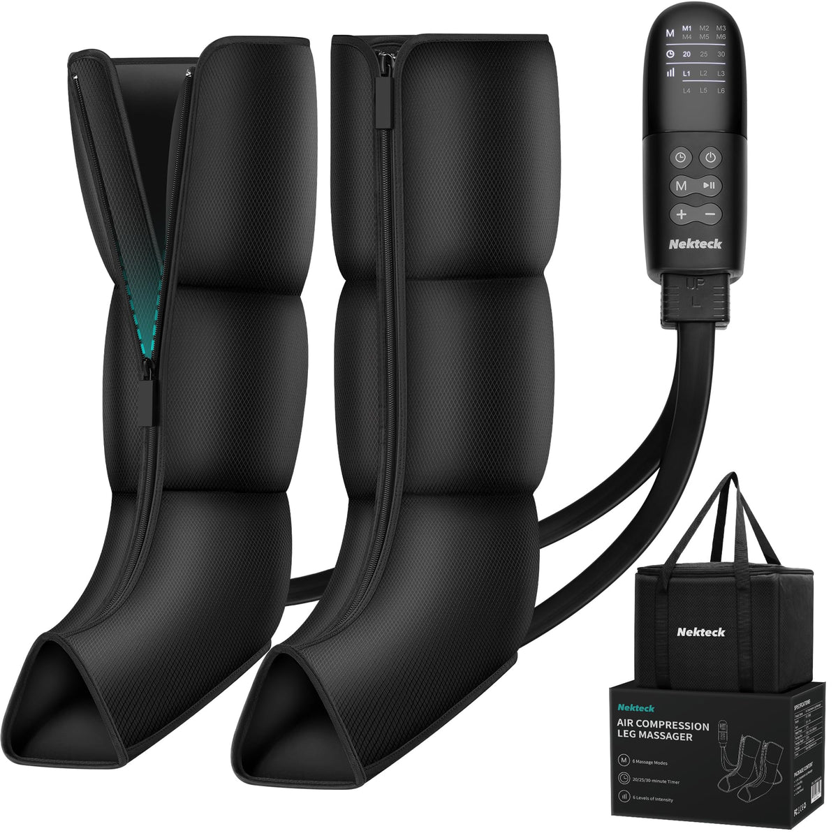 Nekteck leg massager with 360° air compression from toes to calves for better circulation