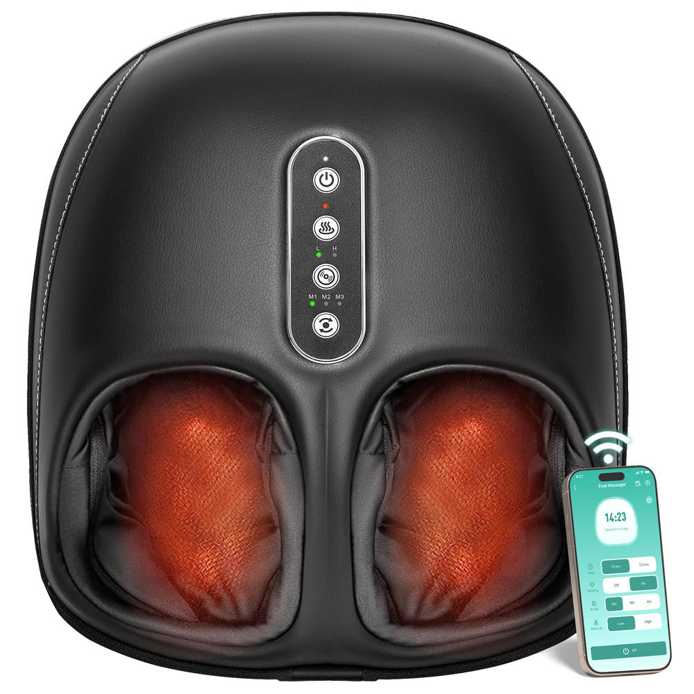 Nekteck Shiatsu Foot Massager front view, compact home-use design for easy setup.
