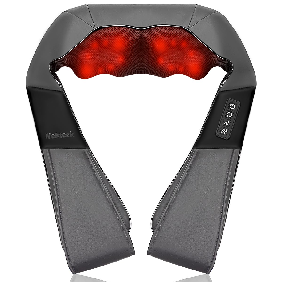 Nekteck Shiatsu Neck Massager front view for targeted neck relief and relaxation.