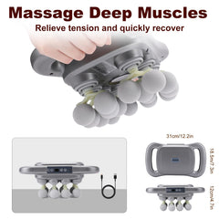 nektron 16-head massage gun set back-use demonstrates deep reach across back area
