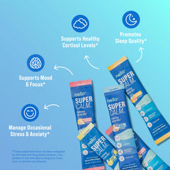 Nello SuperCalm with KSM-66 ashwagandha highlights hormonal balance support.
