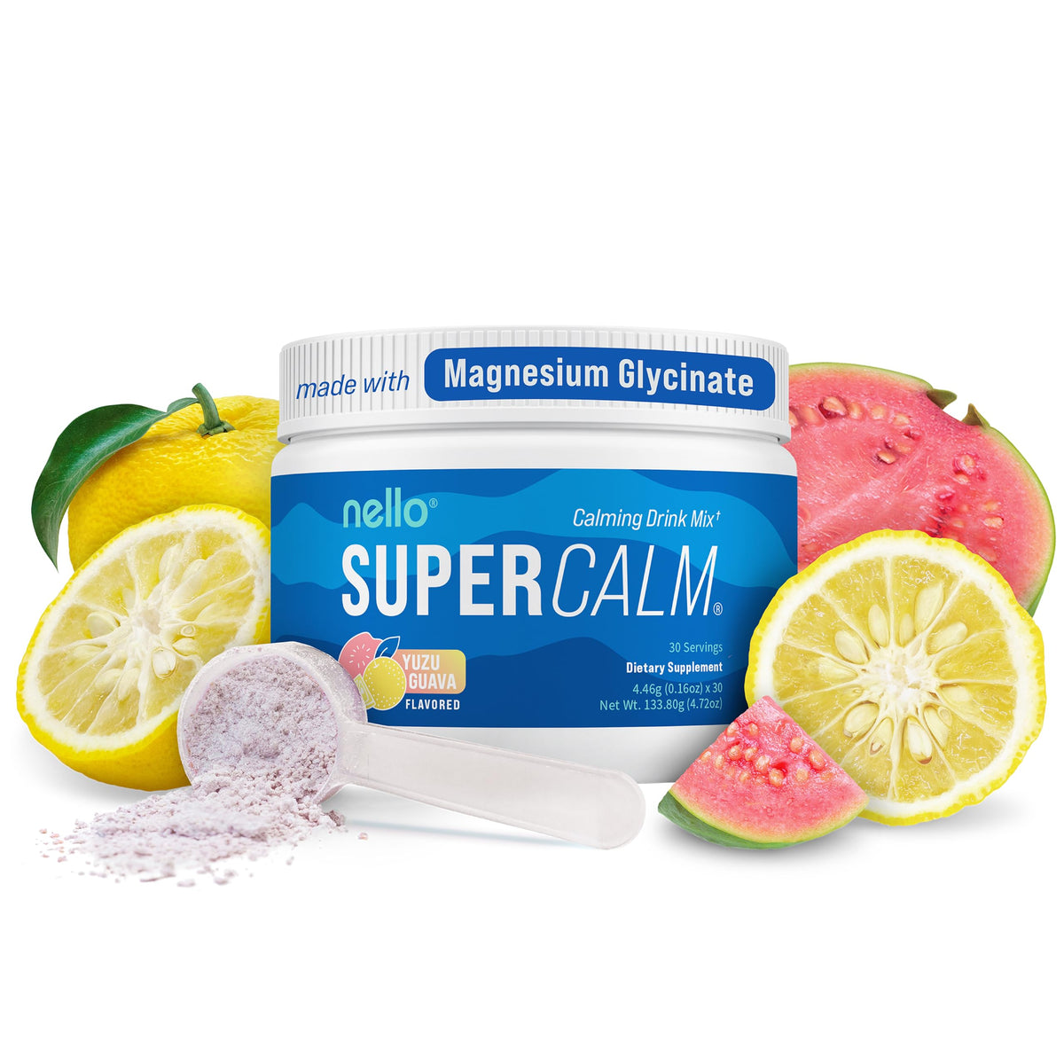Nello SuperCalm blue coconut powder packet for on the go relaxation and focus