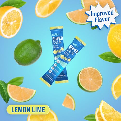 Nello SuperCalm canister lemon lime with clean, transparent ingredients.