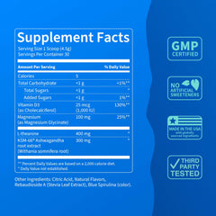 Nello SuperCalm magnesium glycinate closeup - chelated mineral for potential restful calm.