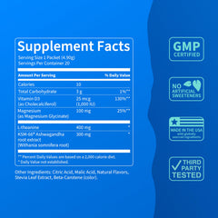Close-up of clean, no-sugar ingredients in the formula.