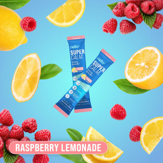 Nello SuperCalm raspberry lemonade canister for easy daily relaxation.