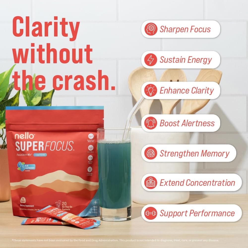 Nello Superfocus in a team meeting, aiding alertness and clarity
