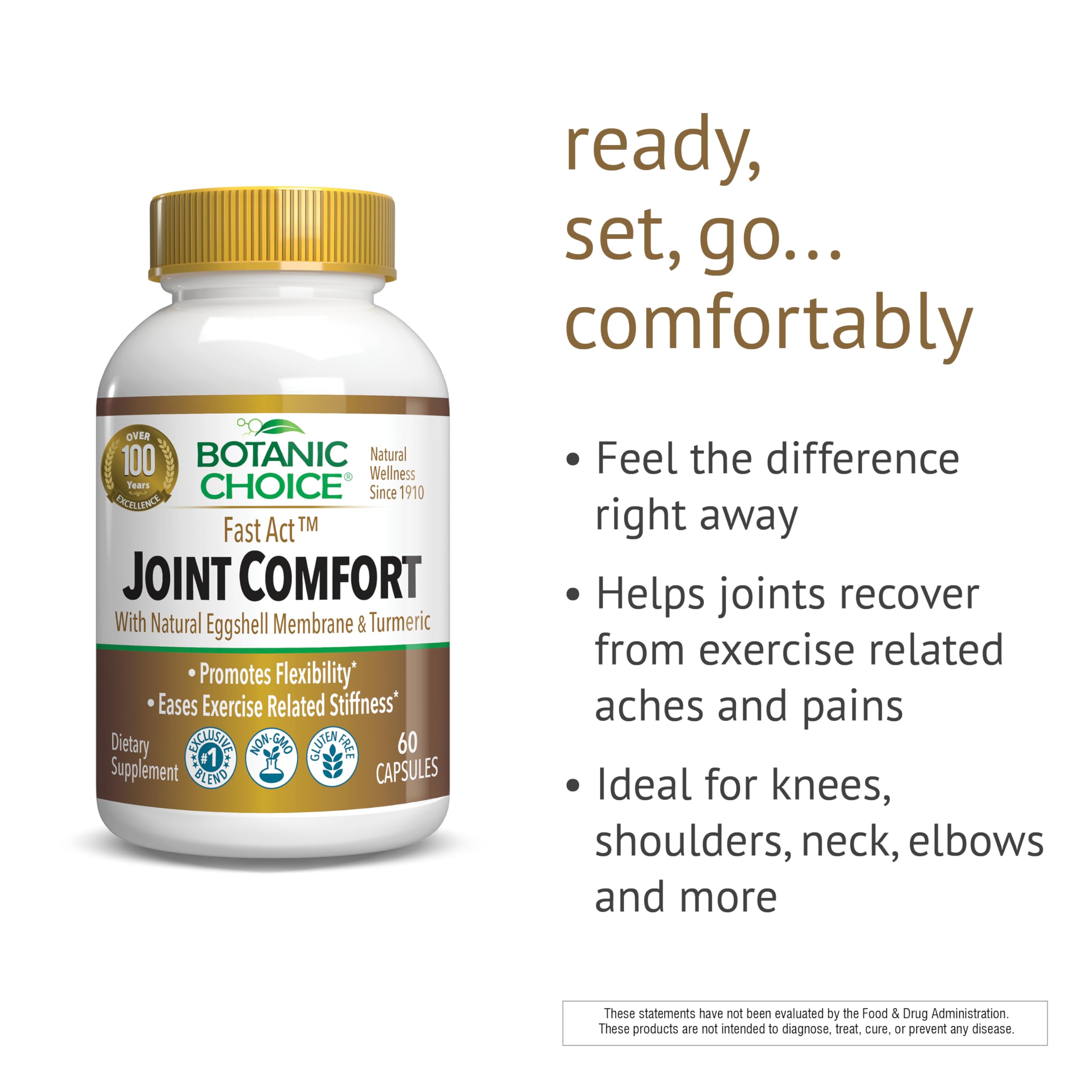 NEM natural eggshell membrane ingredients highlight natural joint support.