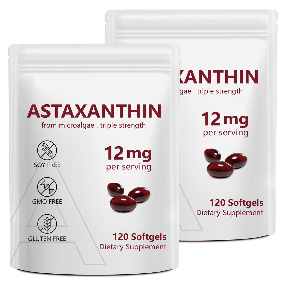 NenMaoKeNu astaxanthin softgels 2-pack bottle — potential eye and immune support.