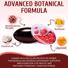 NenMaoKeNu astaxanthin 12mg bottle label — high-potency antioxidant for daily wellness.
