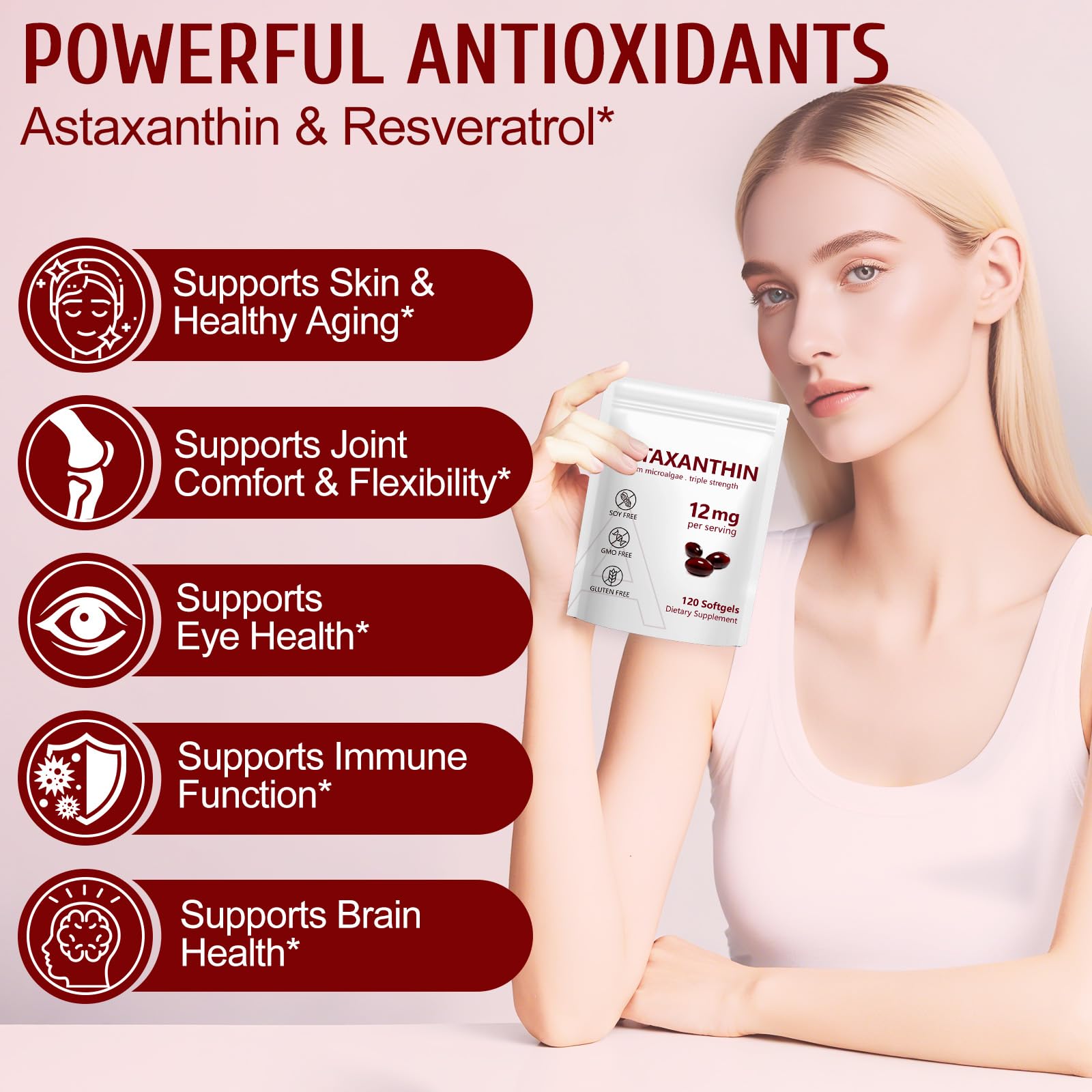 NenMaoKeNu astaxanthin packaging box — easy-to-store travel-friendly packaging.