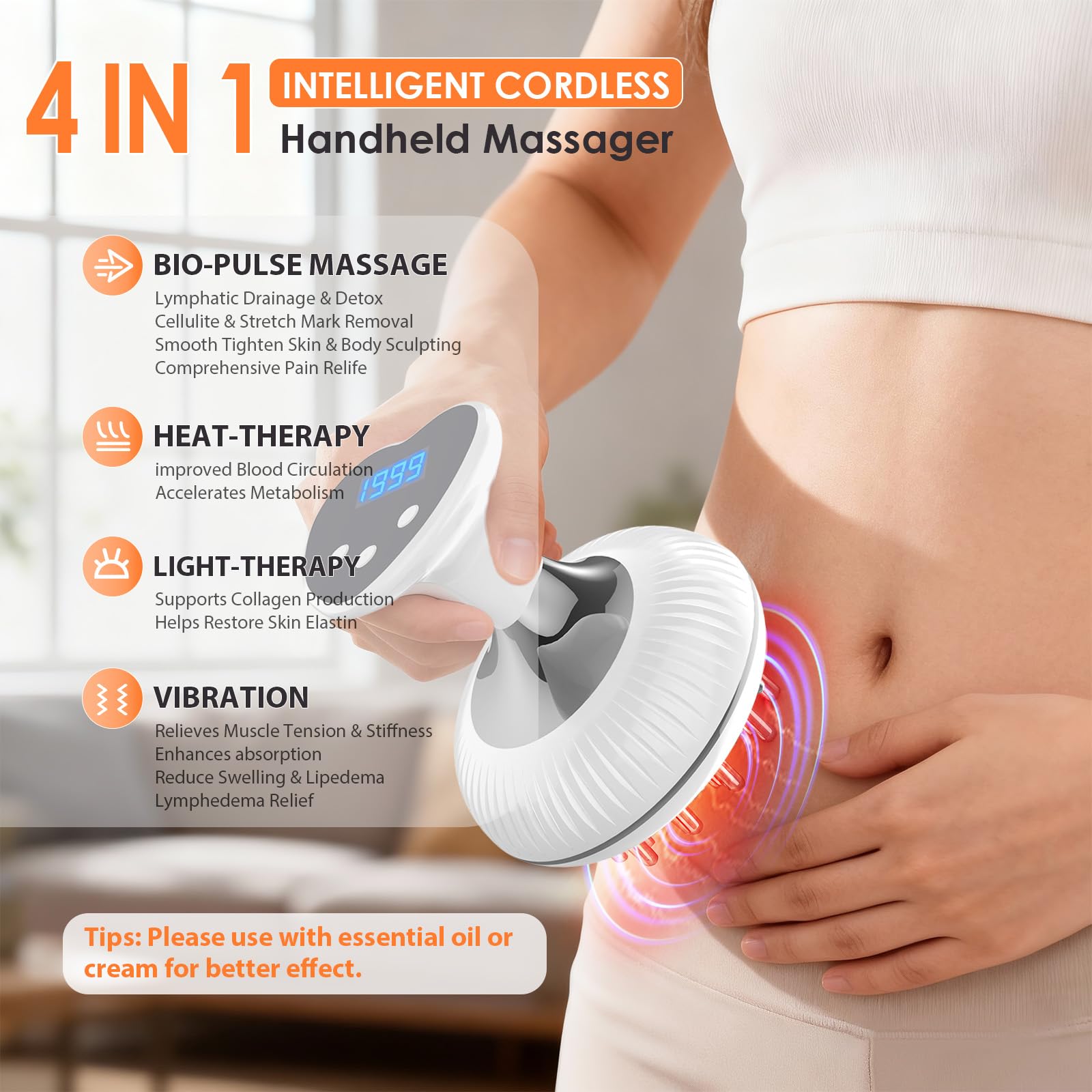 Nenrent anti-cellulite massager leg treatment boosts circulation for smoother skin
