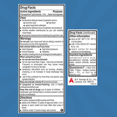 Neo-Synephrine nasal spray pack of five displayed for convenient refills.