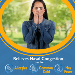 Neo-Synephrine nasal spray in use scene before heading out.