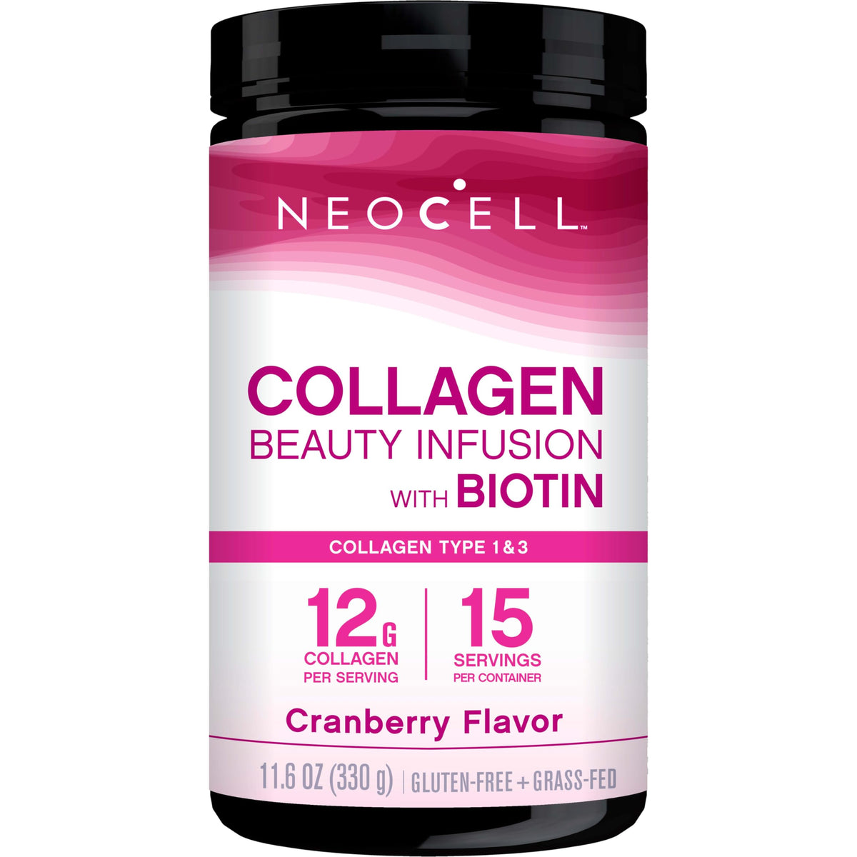 NeoCell Beauty Infusion cranberry bottle shown for everyday beauty hydration.