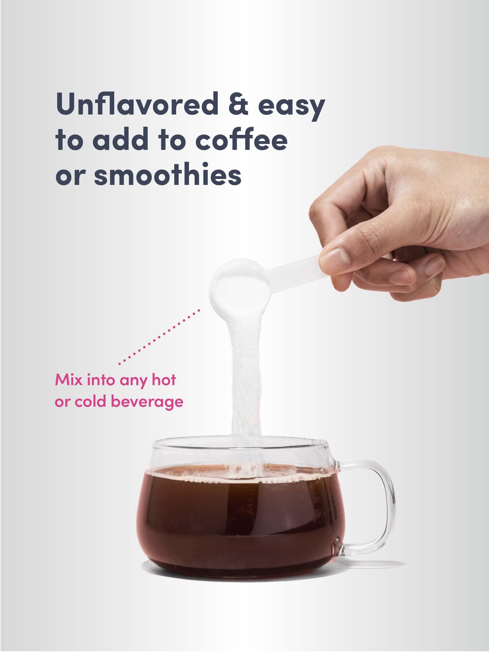 NeoCell collagen bottle with serving scoop for convenient daily use.