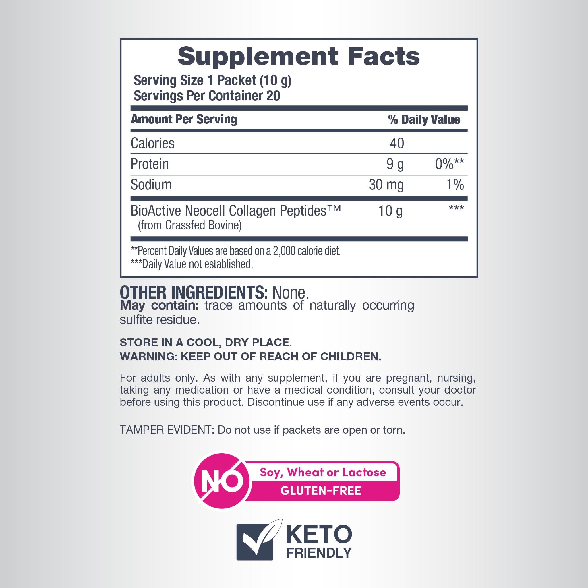 NeoCell grass-fed source badge highlights high quality collagen sourcing.