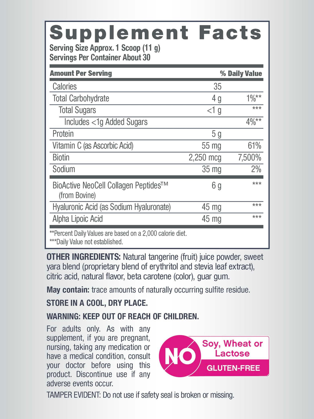 Hyaluronic acid and biotin accompany collagen for skin hydration