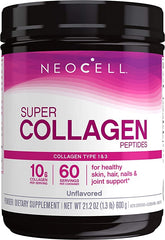 NeoCell Grass-Fed Collagen Peptides powder jar supports hair, skin, and nails