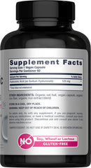 Close-up of NeoCell Hyaluronic Acid capsules highlighting convenient daily dosing.