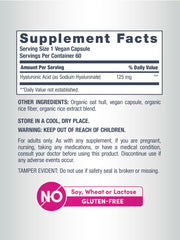 NeoCell Hyaluronic Acid with glass of water to symbolize easy daily hydration.