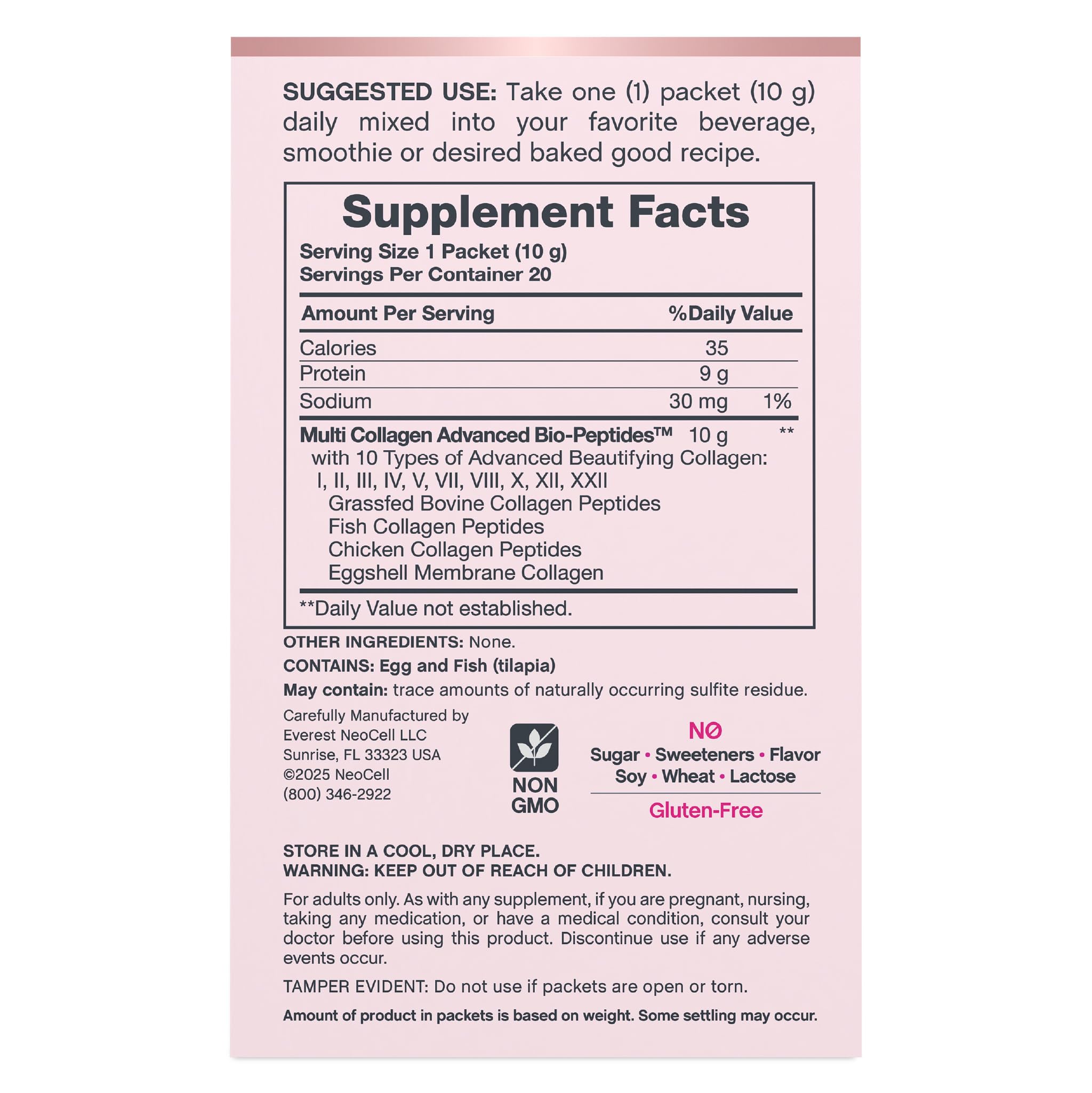 NeoCell Multi Collagen shake mix showing smooth mixability for daily use.