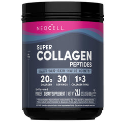 NeoCell Super Collagen Peptides tub front for skin, hair, nails and joints